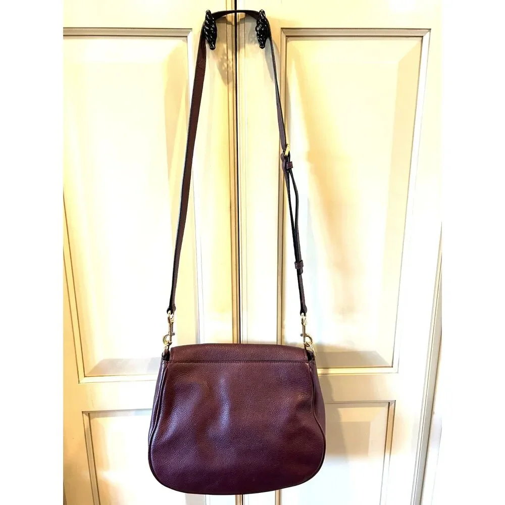 Marc Jacobs Plum Pebbled Leather Empire City Crossbody Bag - EUC - Picture 5 of 8
